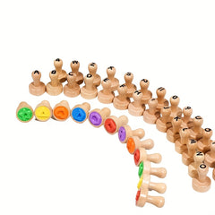 Wooden Stamp Creative Toy Set - Fun Letter and Number Shape Stamps