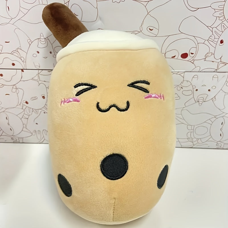 Milk Tea Cup Pillow Plush Toy - Quirky Fruit Pearl Milk Tea Doll
