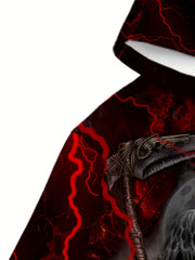 Skull 3D Print Hoodies Men Graphic Hoodie Pullover Autumn Winter
