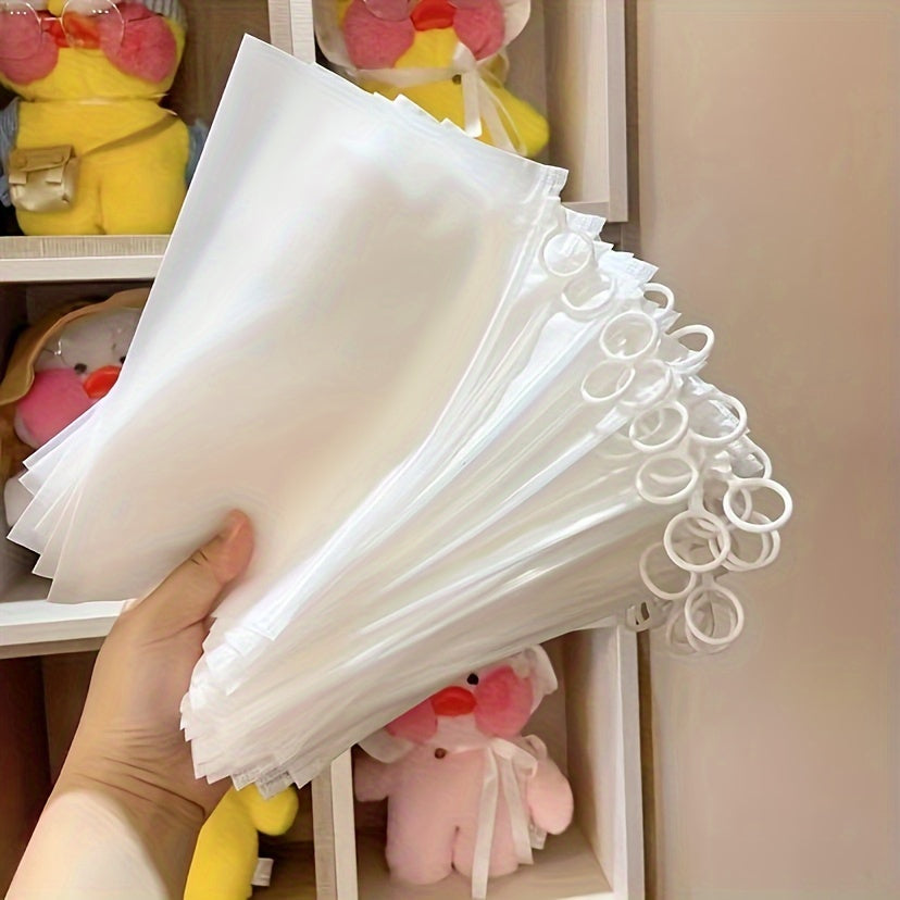 10pcs Extra Thick Transparent Sorting Bags for Storage & Travel