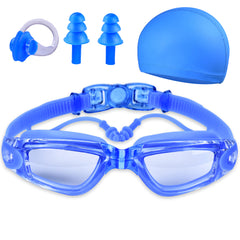 Transparent Swim Goggles Set Adult Men Women Youth