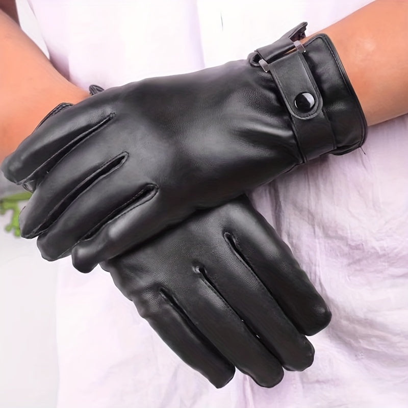 Men's Plush Winter Gloves Waterproof Warm Outdoor Skiing Cycling