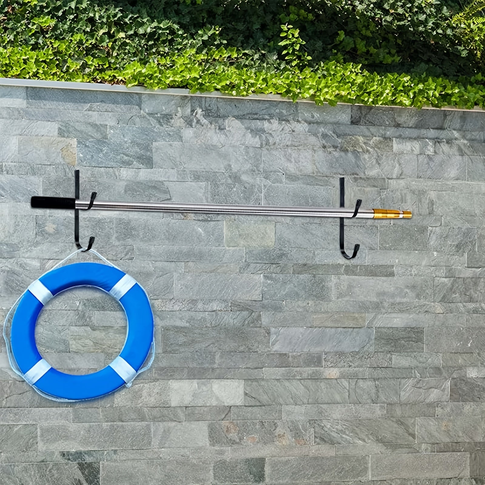 Pool Pole Hanger For Fence Pool Equipment Hooks Heavy Duty Pool Tool Organizer