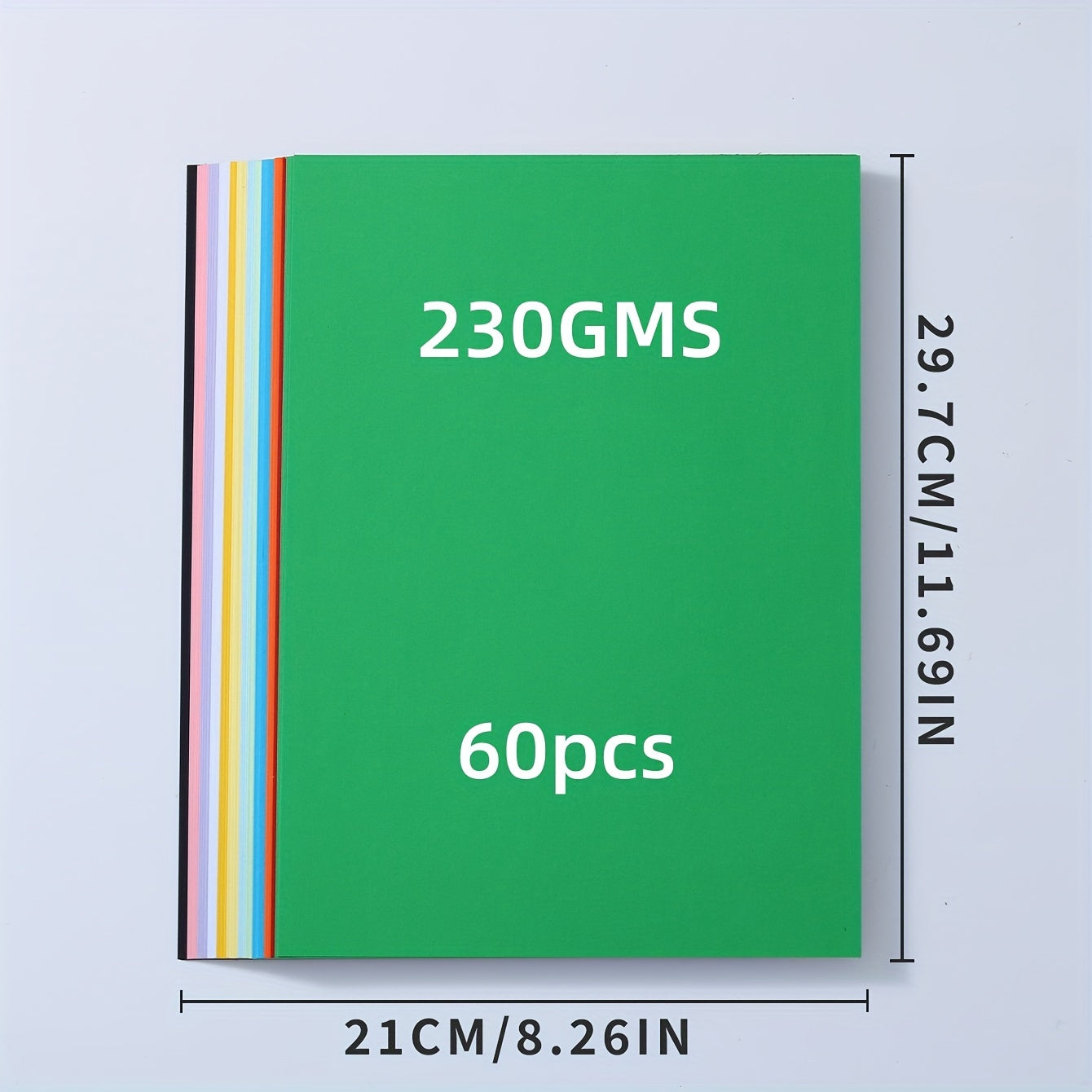 230gsm Colored Card Paper Set 60 Sheets 12 Colors