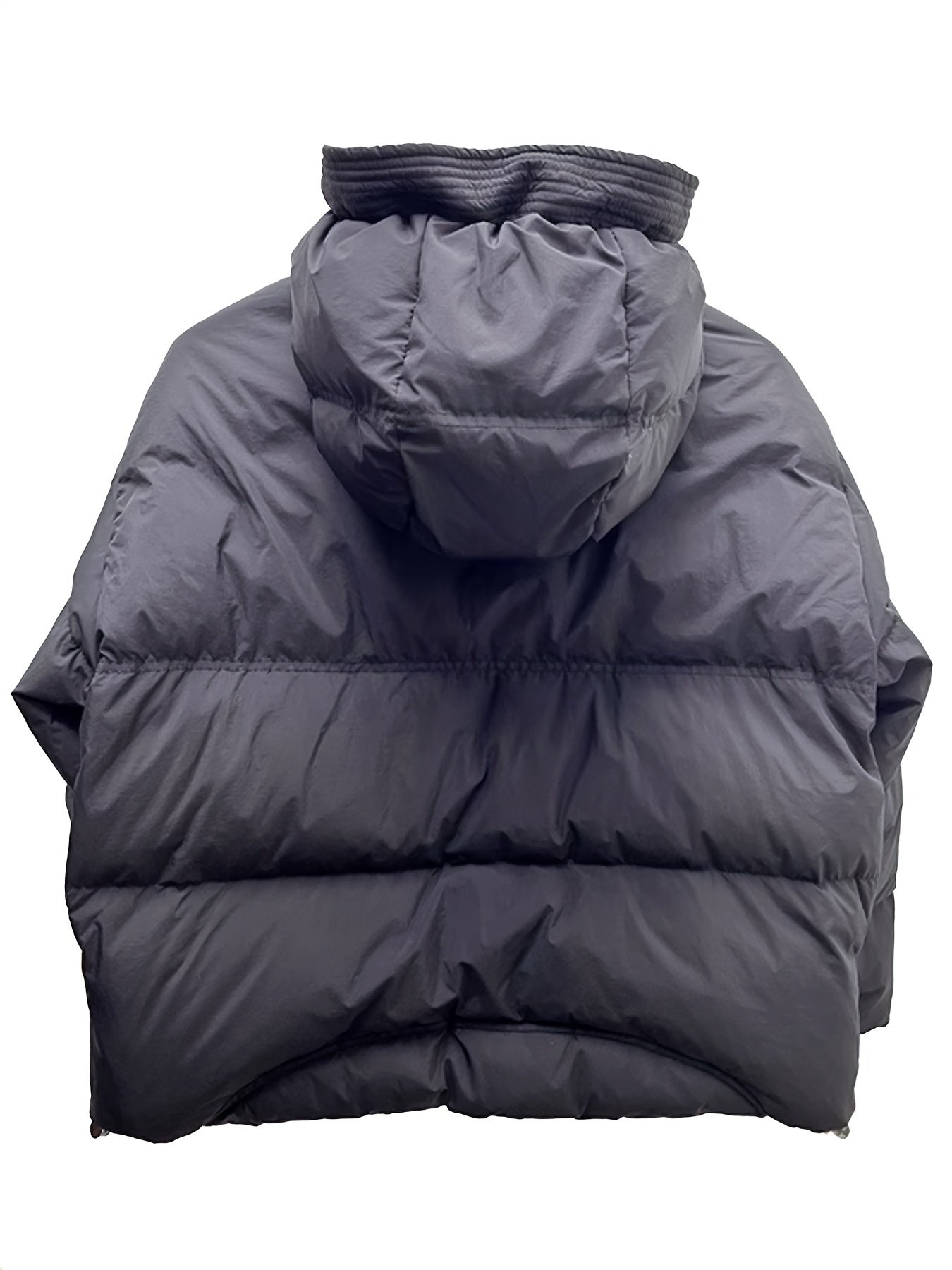 Women's Solid Puffer Jacket w/ Hood for Winter Sports
