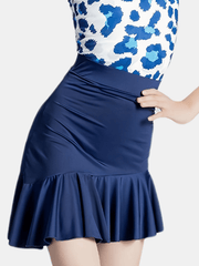 Girls Ruffle Trim Dance Skirt & Comfy Latin Dance Performance Gift
