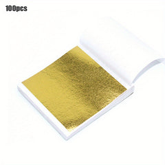 100pcs Silver Rose Leaf Art Paper for Gilding