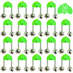 50pcs Plastic Clip Bite Alert Fishing Rod Bell Fishing Alarm Bells