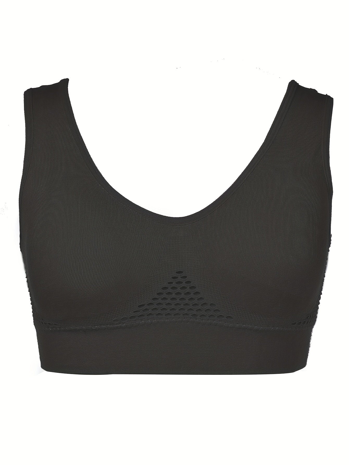 Fishnet Stitching Sports Bra Hollow Out Yoga Fitness Bra