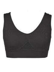 Fishnet Stitching Sports Bra Hollow Out Yoga Fitness Bra
