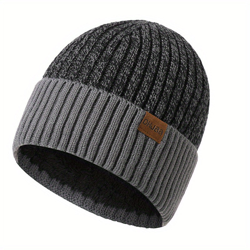Sport Windproof Knit Beanie Hat Plus Velvet Autumn Winter Warm Ski Cold Hat