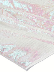 Sequin Strapless Corset Bustier Tummy Control Lace Up Slimmer Body Shaper