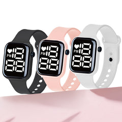 Boho Style Digital Watches Sporty Silicone Strap Plastic Case