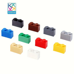 KIDNOAM 69 Small Pellets 1x2 Building Block Toys with Ripple Tiles