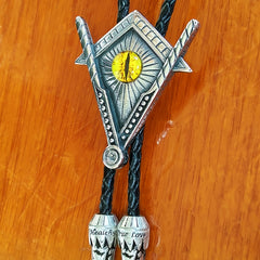 Egyptian Pyramid Skull Bolo Tie Rope Collar Titanium Steel