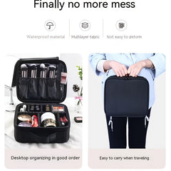 Makeup Organizer Case Professional Cosmetic Bag Storage Portable Brush Holder