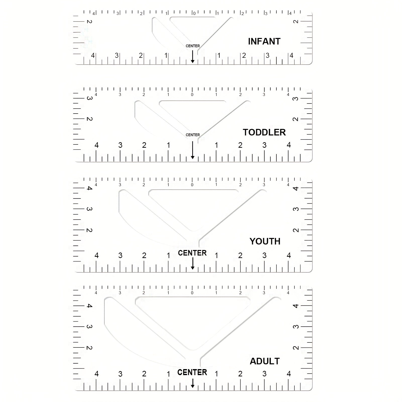 T Shirt Ruler Guide For Vinyl 4 Pack PVC T Shirt Ruler Guide Sewing Ruler