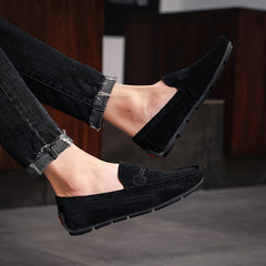 Men's Loafer Shoes Rubber Sole Flat Heel