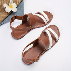 Women's Casual Flat Sandals Ankle Strap Buckle Outdoor Beach Sandals