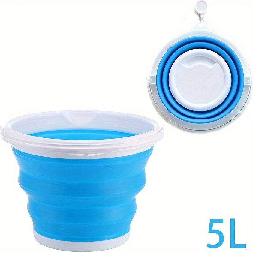 1pc Foldable Fishing Barrel 5L 1 32gal Collapsible Bucket