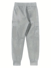 Timberwolves Letter Print Cargo Pants Men's Joggers Spring Fall Outdoor