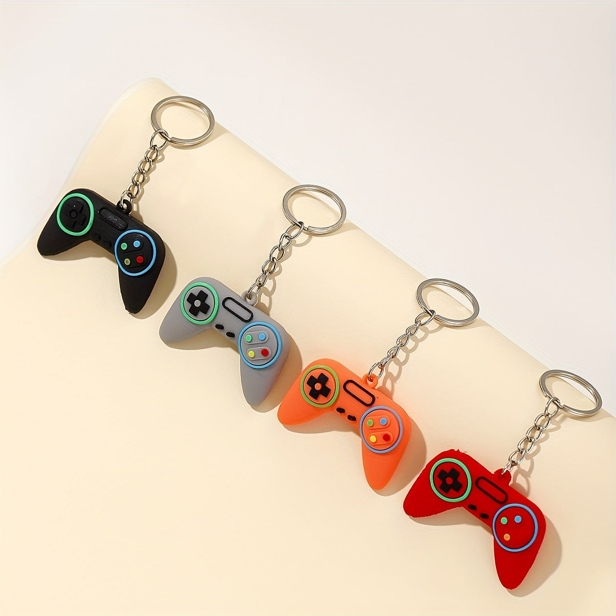 4pcs 3D Keychain Pvc Soft Rubber Game Console Remote Control Pendant