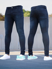 Men's Distressed High Stretch Denim Pants
