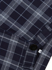 Slim Fit Plaid Slacks Men s Casual Vintage Style Slightly Stretch Dress Pants