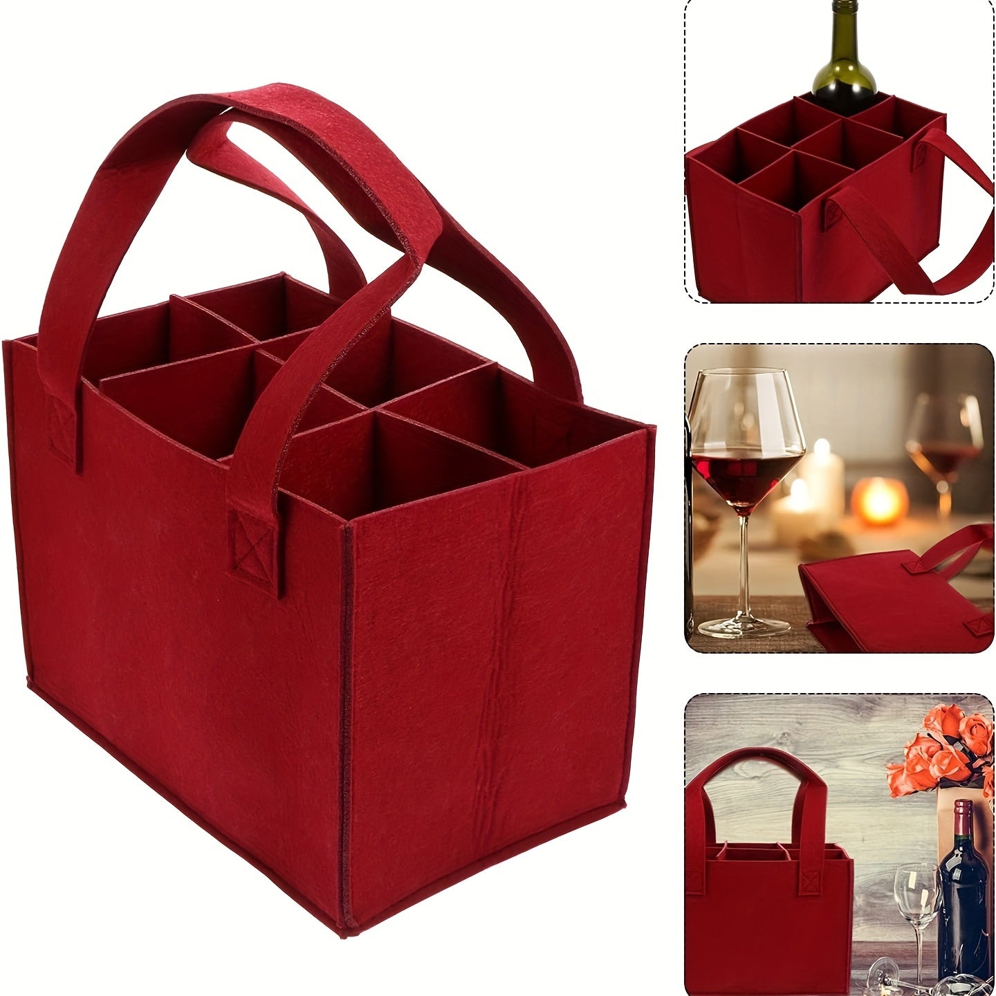 Red Wine Felt Bag Christmas Wedding Wine Storage Bag Gift