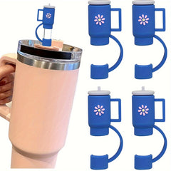 4pcs Silicone Straw Covers Reusable Leakproof Stoppers for 10mm Straw Cup