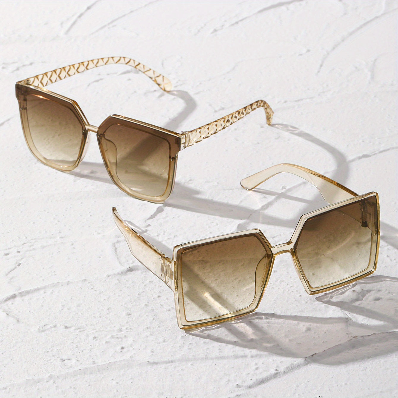 Large Square Sunglasses Jelly Anti Glare UV400 Sun Shades
