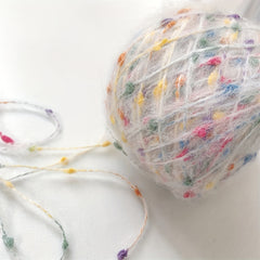 Soft Mohair Yarn With Colorful Dots 50g 100m