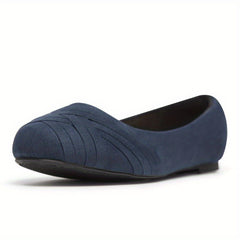 Women's Comfy Flat Shoes Low Top Slip On Soft Sole Casual Walking Flats