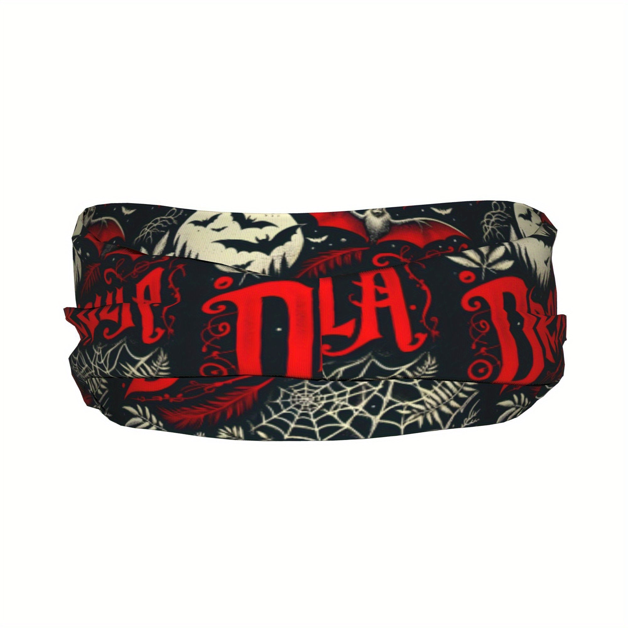 Dracula Bat Stretchy Headband Gothic Motifs Yoga Gym Running