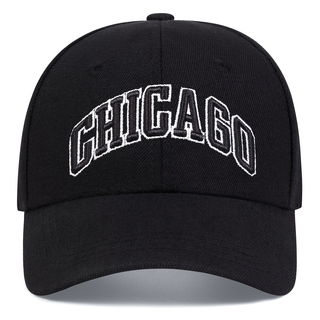 Men's CHICAGO Embroidered Baseball Cap Outdoor Adjustable Sun Hat