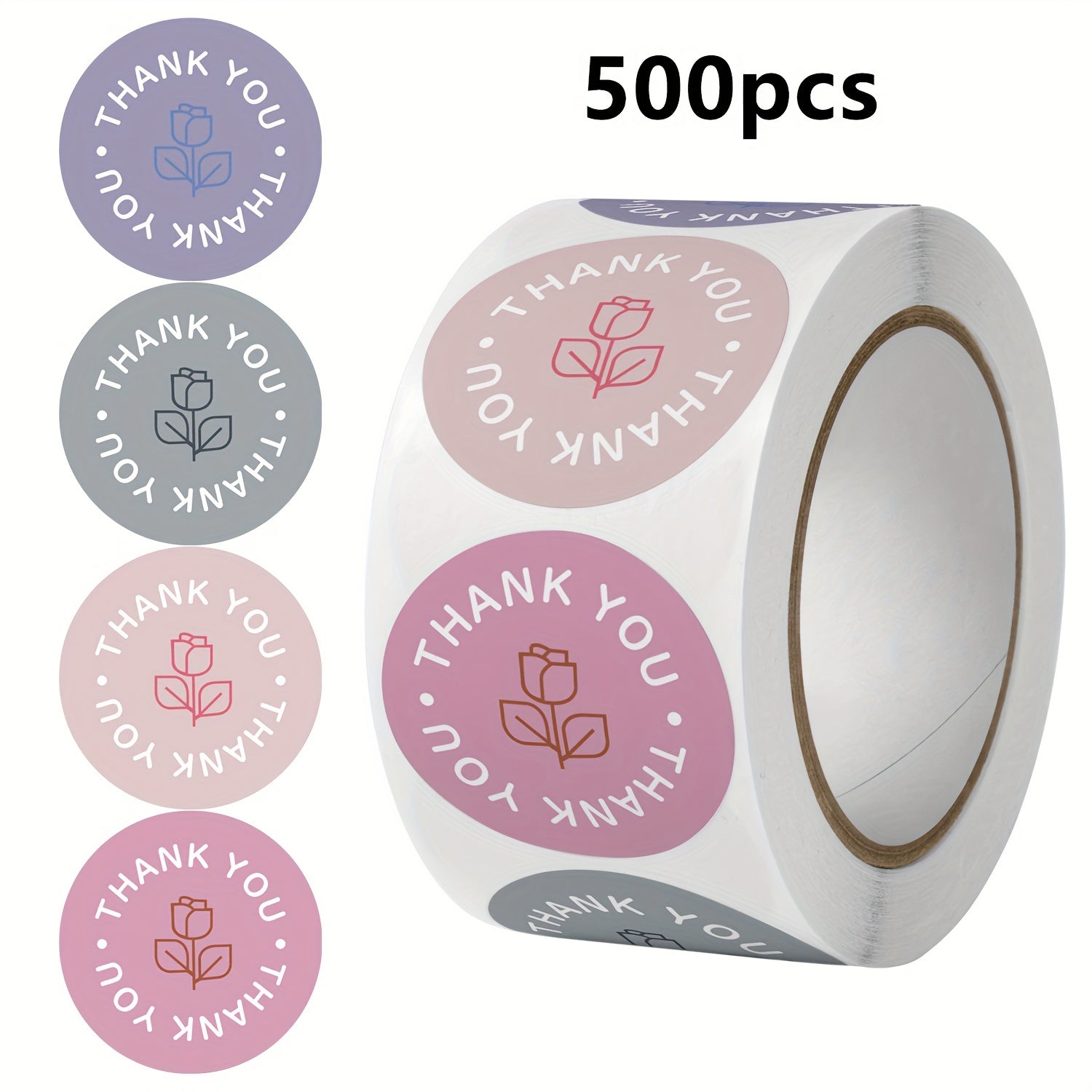 500 Thanksgiving Decorative Thank You Stickers