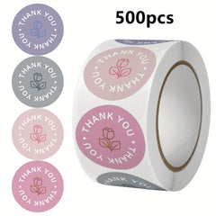 500 Thanksgiving Decorative Thank You Stickers