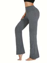 Women's High Waisted Flare Pants Soft Bootcut Tummy Control