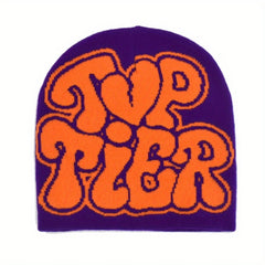 Y2K Beanie Hip Hop Letter Jacquard Knit Hat