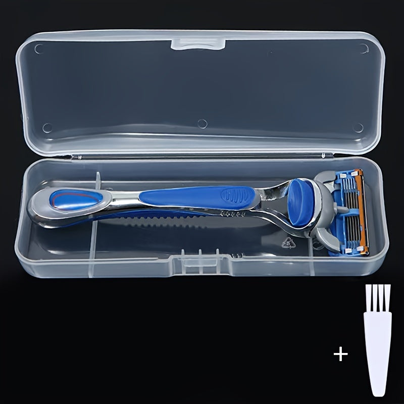 Portable Razor Protector & Storage Case with Cleaning Brush