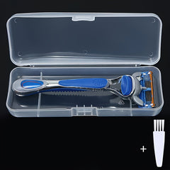 Portable Razor Protector & Storage Case with Cleaning Brush