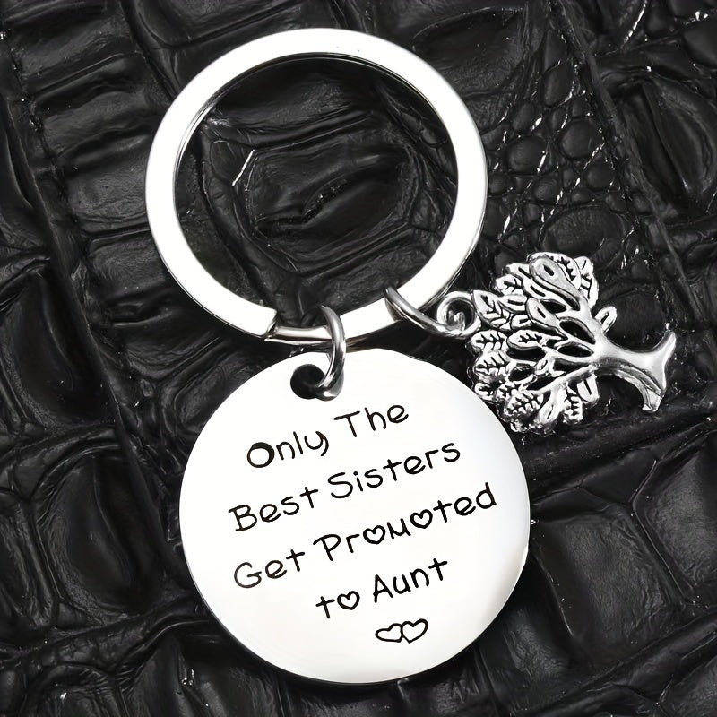 Stainless Steel Aunt Keychain Gift From Niece