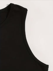 Y2K Sleeveless Crop Top Auntie Print Tank