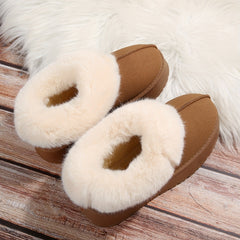Fur Fleece Lined Thermal Plush Fall Snow Boots Winter Keep Warm