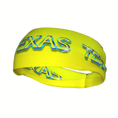 Texas Graffiti Neon Yellow Unisex Sports Headband