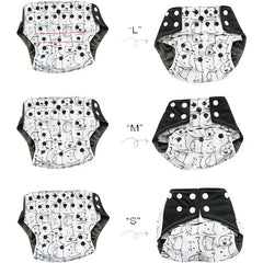 3pcs Reusable Cloth Diapers For Girls Boys Adjustable Washable Nappy