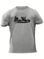 Men's Stylish Letter Print T shirt Casual Tee