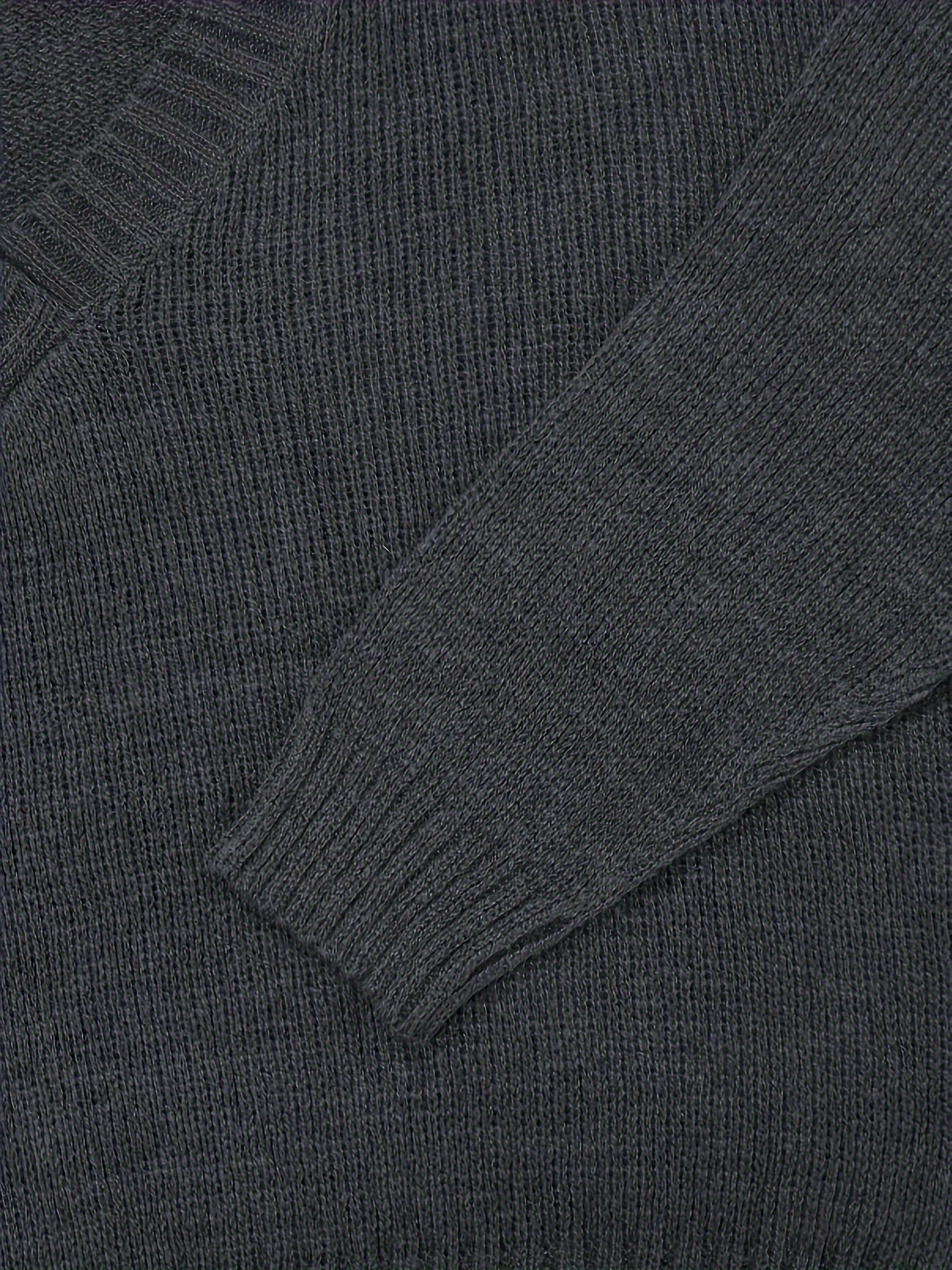 V Neck Sweater Solid Knitted Long Sleeve Pullover Jumper