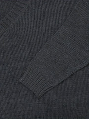 V Neck Sweater Solid Knitted Long Sleeve Pullover Jumper