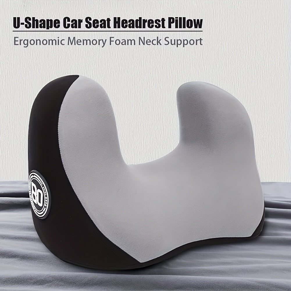 Memory Foam Neck Support Pillow for Car Seat and Office - Relieve Neck Pain